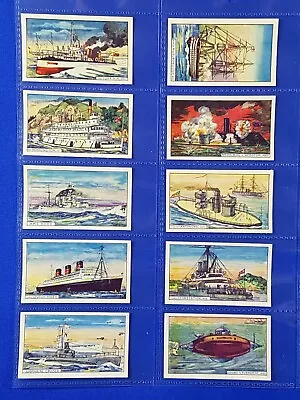 Murray's Cigarette Cards THE STORY OF SHIPS (1939) Full Set Of 50 In Sleeves • £5.50