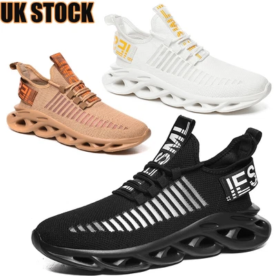 £21.37 • Buy Mens Running Trainers Black Sneakers Sports Casual Lace Up Walking Shoes UK Size