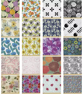 Ambesonne Floral Feminine Microfiber Fabric By The Yard For Arts And Crafts • $40.99