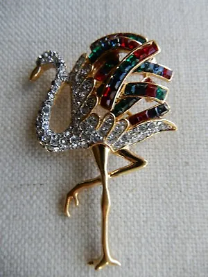 Vintage Flamingo Duchess Of Windsor Brooch/pin • $34.95