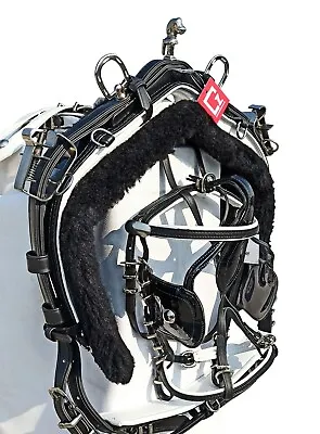 Biothane Quick Hitch Horse Harness Set Black & White Colour Combination • £199.99