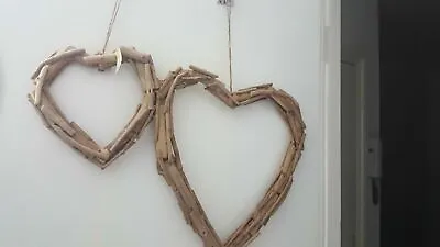 Landon Tyler 2x Natural Interiors Handcrafted Hanging Amazing Hearts • £33.99
