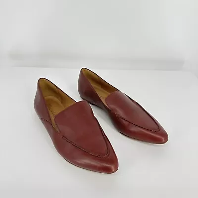 Madewell The Frances Skimmer In Leather Women’s Maroon Size 6 • $45