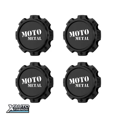 4 X Moto Metal DUALLY REAR Wheel Center Cap Satin Black 1079L199RMOSB-H122 • $399.99