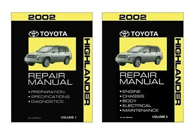 2002 Toyota Highlander Shop Service Repair Manual Book Engine Drivetrain OEM • $154.43