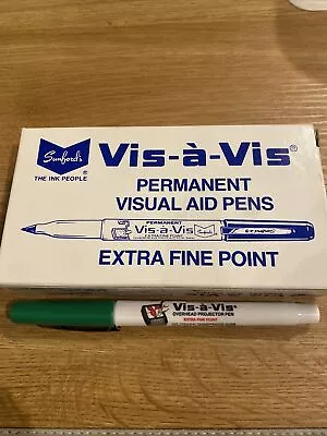 Box GREEN Vis-A-Vis Vintage Wet-Erase Overhead Projector Transparency Markers XF • $29