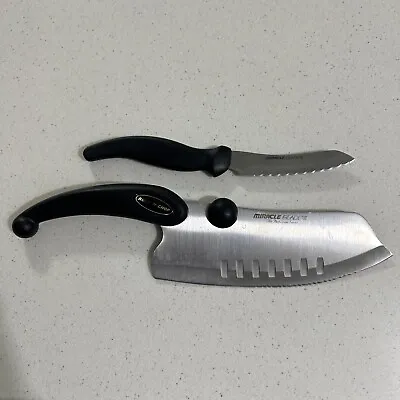 Miracle Blade III 2 Pc Set Stainless Steel  Rock 'N Chop And Paring Knives • $29.99