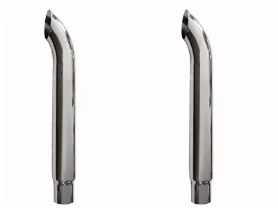 PAIR 6 -5  OD Chrome Stack Curved Pipe 48  Length Exhaust Truck Tube Tailpipe US • $312