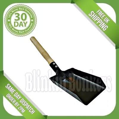 Coal Hand Shovel 100mm Ash Black Metal Fireplace Contractors Spade Pet Dog Scoop • £5.39