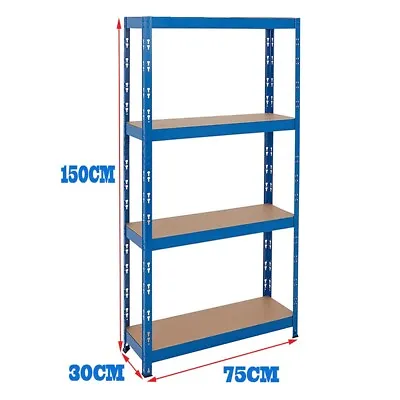 4Tier Heavy Duty Boltless Metal Shelving Shelves Storage Unit Racking GarageUKED • £20.99