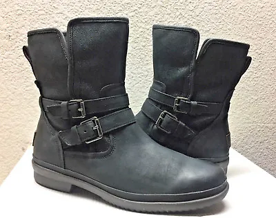 Ugg Simmens Bomber Black Water And Snow Resistant Boots Us 6 / Eu 37 / Uk 4.5 • $149