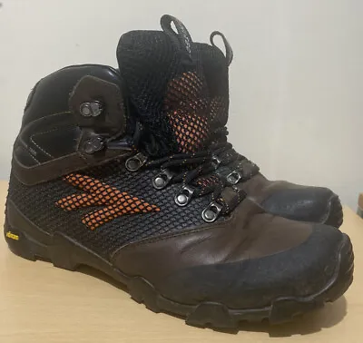 £24.99 • Buy Mens Hi Tec  Leather Sierra Trek Walking Boots Size UK 7 Brown Orange