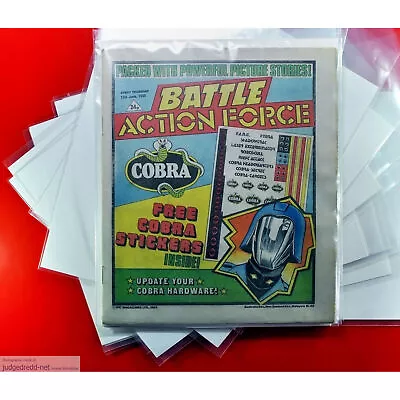 Battle Action Force Comic Bags / Sleeves Only Size2 UK Issues And Annuals X 25 . • £15.99