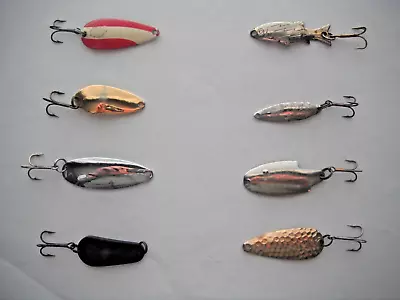 Vintage Fishing Lures Lot Of 8  Dardevle Spinnie Johnson Sprite Atlantic • $5.99