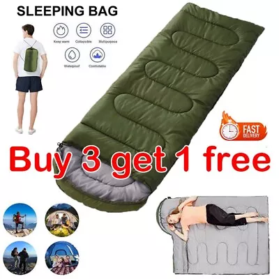 Thick Adult Cold Weather Sleeping Bag For Big & Tall Waterproof Winter • $22.99