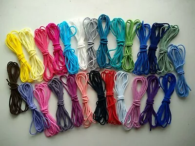 £3.64 • Buy 26 Colour 3mm Round Elastic Cord Soft Stretch Band Sewing Crafts Face Mask DIY 