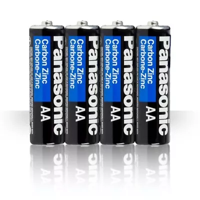 4 PCS PANASONIC - Carbon Zinc AA Batteries Super Heavy Duty Power • $2.99