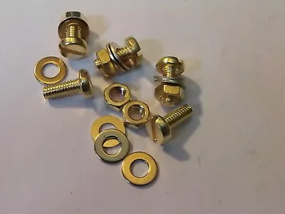 £2.10 • Buy 5 X M4X10 BRASS PAN HEAD BOLTS NUTS & WASHERS (PACK 0F 5) BRASS SET SCREWS X5