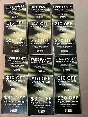 Victorias Secret Cupons Free Panty +  $10 Off & $30 Off Exp. 5/26 24 • $43