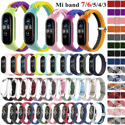 For Xiaomi Mi Band 3 4 5 6 7 Braided Nylon Band Wrist Strap Replacement Bracelet • £4.02