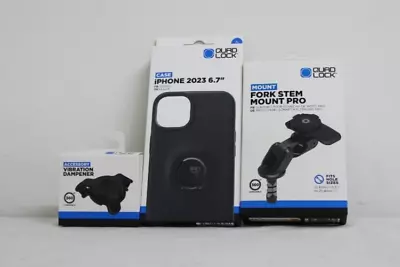 QUAD LOCK KIT IPHONE 15+ 6.7  Case Dampener FORK STEM Mount Pro *EXPRESS* • $169.99