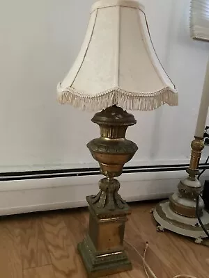 Rare Antiq19th Century Meriden Bronze  Brass + Electrified Banquet Lamp • $159