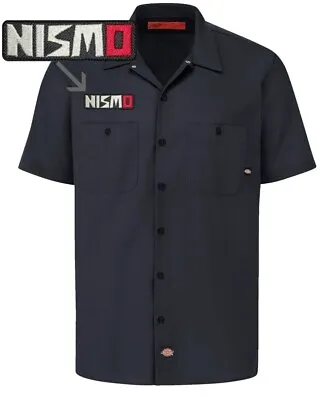 Classic NISMO Nissan Motorsport Retro Patch DICKIES Short Sleeve Work Shirt S-5X • $35.95