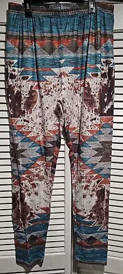 Western Aztec Print Womens Leggings Size XL • $10