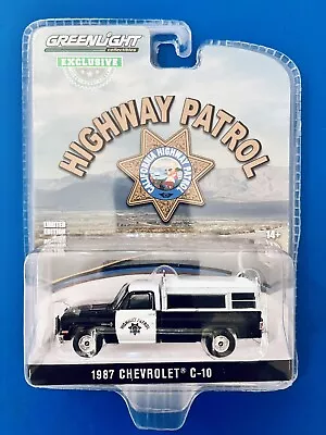 2022 GreenLight HOBBY EXCLUSIVE CHP 1987 CHEVROLET C-10 POLICE PICKUP TRUCK New! • $39.95