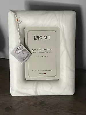 Scali Genuine Alabaster Marble 4 X 6 Rounded Picture Frame - Made In Italy - New • $45