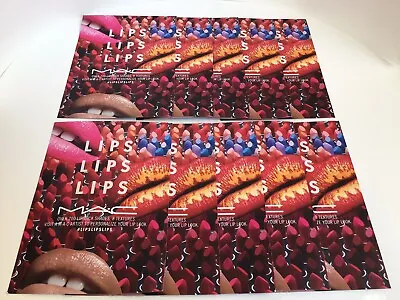 Lot Of 10 MAC Lips Lips Lips 3 Colors Card Ruby Woo  Velvet Teddy diva SAMPLES • $11.99
