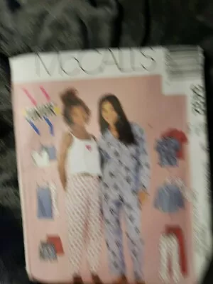 McCalls 3432 NY Junior 3/4 -9/10 Sleepwear Pajamas Cami Boxers PJ Pants Pattern • $3.68