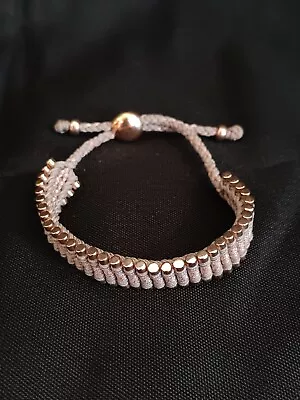 Links Of London Friendship Bracelet Grey Copper 18k Rose Gold Vermeil S048 • £48.18