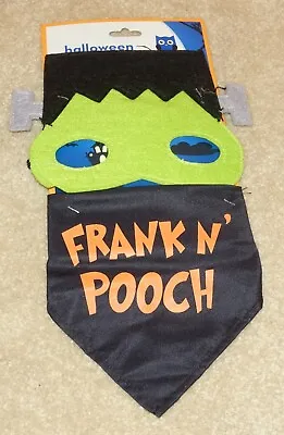 Halloween Dog Cat Pet FRANKN' POOCH Monster Bandana Costume Outfit SMALL • $11.95