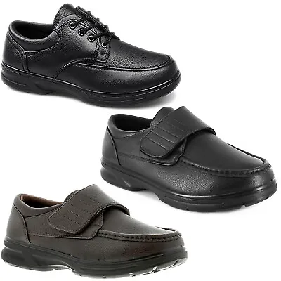 Dr Keller Mens Wide Fit Shoes Faux Leather Padded Casual Formal Smart Moccasin • £19.99