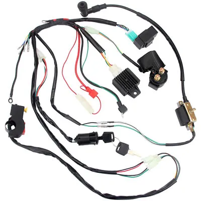 Wiring Harness Wire Loom CDI Ignition Kit For 50 70 90CC 110CC ATV Electric Quad • $23.95