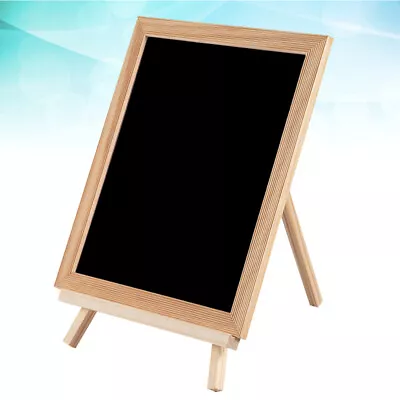 Kids Standing Easel Blackboard Single Board Black Felt Letter Board • £10.59