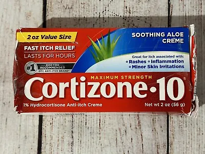 Cortizone-10 CREME With ALOE Max Strength 2oz Tube Exp 12/25 • $7.49