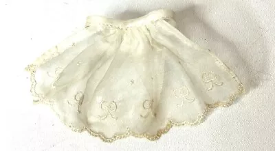 Antique Vintage Madame Alexander 8”  Swiss Doll White Sheer Embroidered Apron • $20.70