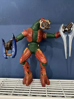 £29.99 • Buy Halo 2 Series 8 Heretic Elite Leader Joyride Studios 2008 Orange Green Weapons