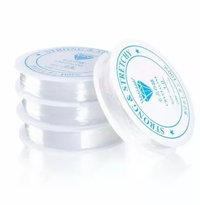 Clear Nylon Beading Elastic Stretch  Cord Thread Jewellery Making • £2.89