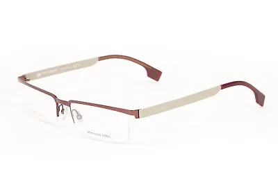 BOSS ORANGE Burgundy Mud Semi-Rimless Eyeglass Frames 54mm B0057 $260 NEW • $39