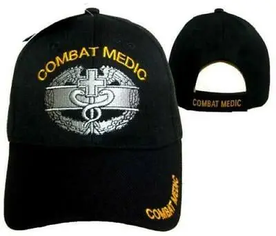 New Black Combat Medic US Army Hat Ball Cap Veteran Military • $10.88