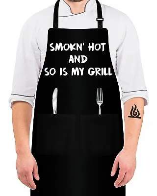 BBQ Funny Grill Aprons Dad Men Man Father's Day Gift Apron Cooking Grilling😍 • $18.95