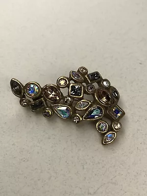 Vintage Ann Klien Rhinestone Brooch Pin • $18