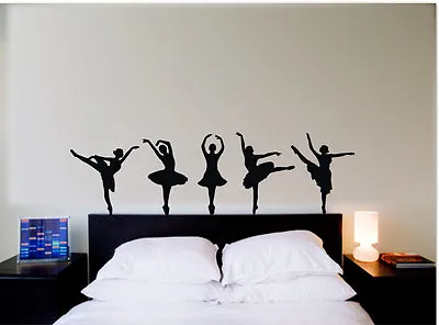 BALLET DANCERS SILHOUETTE - Wall Art Vinly Stickers Home Decoration Decal • £9.99