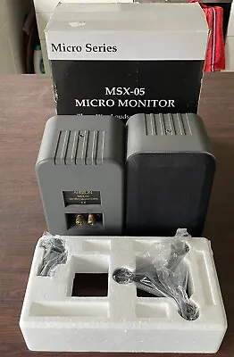 Ariston MSX-05 Micro Speakers NOS Unused Boxed With Desktop Stands • £30