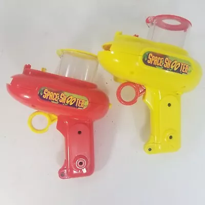 Set Of 2x Vintage Space Shooter Foam Disc Guns • $19.99