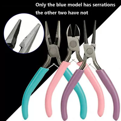 £7.29 • Buy 3PCS Mini Pliers Jewellery Beading Set Craft Making Hand Tools DIY Repair Kit