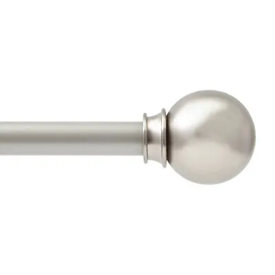 36 - 72 In Liz Claiborne Ball 1  Adjustable Curtain Rod - Brushed Nickel • $49.99